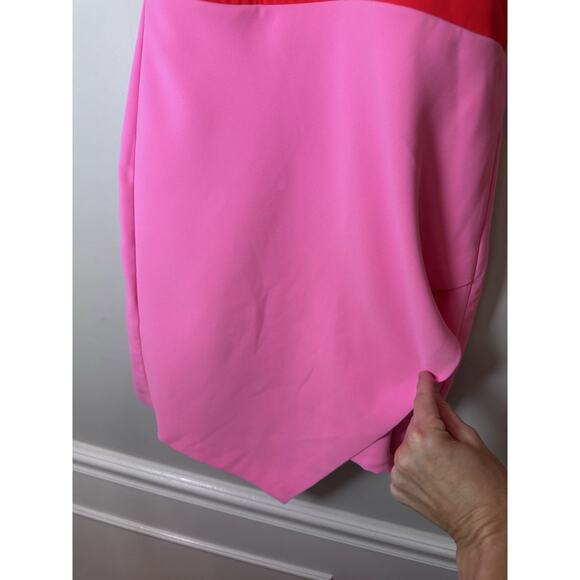 Amanda Uprichard pink and red halter tie mini dress Size XS NWT - Picture 14 of 16